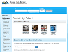 Tablet Screenshot of centralhighschoolalumni.com